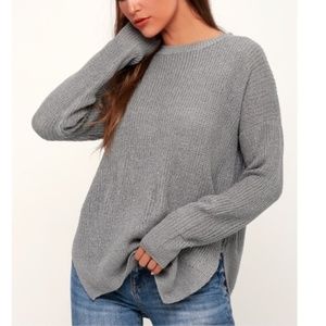 Lulus Grey Knit Sweater